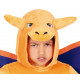 COSTUME CARNEVALE DRAGO DI FUOCO 10/12 ANNI PIGIAMONE VESTITO DRAGON MONOTUTA COMPLETO CAPUCCIO ALI CODA NO ACCESSORI