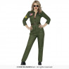 COSTUME PILOTESSA AEREO CACCIA TG.S40/42VESTITO CARNEVALE TUTA PILOTA DA COMBATTIMENTO TOP GUN AMERICA NO ACCESSORI