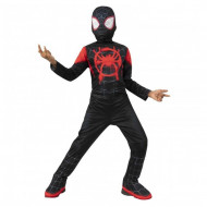COSTUME MILES MORALES SPIDER MAN INTO THE SPIDER VERSE 8/10ANNI VESTITO CARNEVALE TUTA COPRISCARPE MASCHERA NO ACCESSORI