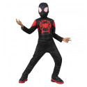 COSTUME MILES MORALES SPIDER MAN INTO THE SPIDER VERSE 8/10ANNI VESTITO CARNEVALE TUTA COPRISCARPE MASCHERA NO ACCESSORI