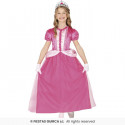 COSTUME CARNEVALE PRINCIPESSA ROSA VESTITO BIMBA 5/6 ANNI ABITO PER TRAVESTIMENTI A TEMA FIABE REGINA BABY NO ACCESSORI