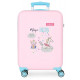 TROLLEY DA VIAGGIO ABS 4 DOPPIE RUOTE ENSÒ MAGIC UNICORN ROSA VALIGIA BAGAGLIO A MANO 39X57X20CM 2 CHIUSURE A COMBINAZ