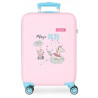 TROLLEY DA VIAGGIO ABS 4 DOPPIE RUOTE ENSÒ MAGIC UNICORN ROSA VALIGIA BAGAGLIO A MANO 39X57X20CM 2 CHIUSURE A COMBINAZ