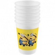 BLISTER 8 BICCHIERI MINIONS IN PLASTICA 20CL.STAMPA GIALLA