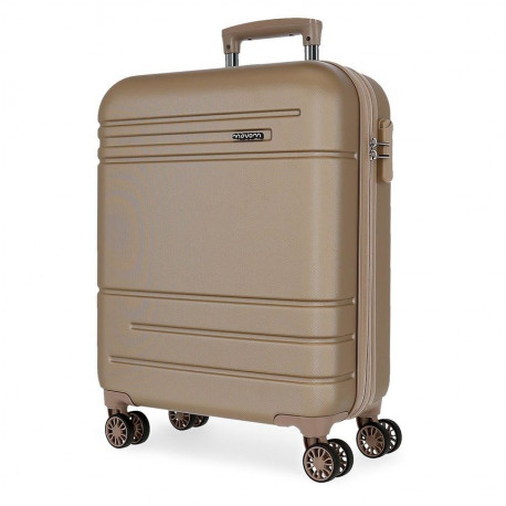 TROLLEY DA VIAGGIO ABS 4 RUOTE MOVOM GALAXY CHAMPAGNE BAGAGLIO A MANO 40X55X20CM CHIUSURA A COMBINAZIONI GARANZIA 2 ANNI