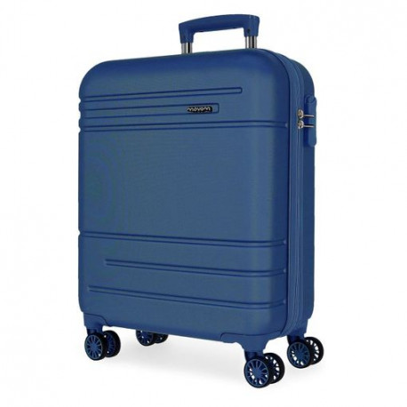 TROLLEY DA VIAGGIO ABS 4 RUOTE MOVOM GALAXY BLU NAVY BAGAGLIO A MANO 40X55X20CM CHIUSURA A COMBINAZIONI GARANZIA 2 ANNI