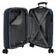 TROLLEY DA VIAGGIO ABS ROLL ROAD INDIA BLU NAVY VALIGIA 4 RUOTE BAGAGLIO A MANO 40X55X20CM 2 CHIUSURE A COMBINAZIONI