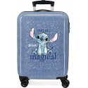 TROLLEY DA VIAGGIO STITCH YOU ARE MAGICAL DISNEY ABS 4RUOTE 38X55X20CM VALIGIA RIGIDA LEGGERA BAGAGLIO A MANO DA CABINA