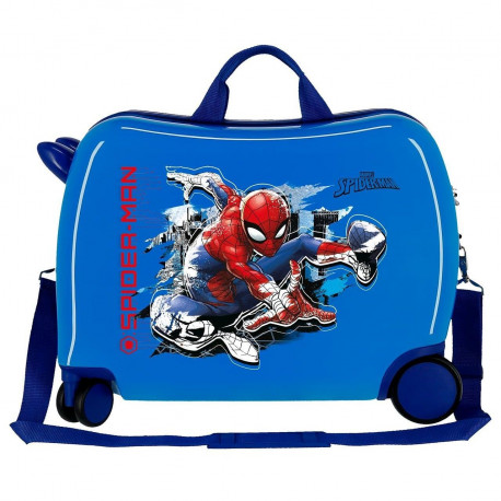 TROLLEY CAVALCABILE4 RUOTE ABS SPIDERMAN GEO AZUL MARVEL ORIGINAL 50X38X20CM VALIGIA BAG.A MANO UOMORAGNO CHIUS.A COMBIN