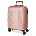 TROLLEY DA VIAGGIO ABS ROLL ROAD INDIA NUDE VALIGIA 4 RUOTE BAGAGLIO A MANO 40X55X20CM 2 CHIUSURE A COMBINAZIONI