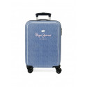 TROLLEY DA VIAGGIO ABS 4 DOPPIE RUOTE LENA DENIM PEPE JEANS LONDON VALIGIA BAGAGLIO A MANO 55X38X20CM