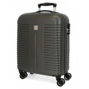 TROLLEY DA VIAGGIO ABS ROLL ROAD INDIA ANTRACITE VALIGIA 4 RUOTE BAGAGLIO A MANO 40X55X20CM CHIUSURE A COMBINAZIONI LATO