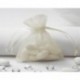 SACCHETTI IN ORGANZA COLOR CREMA CON TIRANTE. MISURA 1-CM.15,5X8,5 COLORE 2 QUADRO BST 1/12 PEZZI