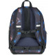SEVEN ZAINO SCUOLA ERGONOMICO DUAL PLUS NERO BLU DOPPIO SCOMPARTO DA 31L 30X44X24CM CON TASCA BORRACCIA+TASCA ORGANIZER
