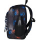 SEVEN ZAINO SCUOLA ERGONOMICO DUAL PLUS NERO BLU DOPPIO SCOMPARTO DA 31L 30X44X24CM CON TASCA BORRACCIA+TASCA ORGANIZER