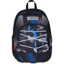 SEVEN ZAINO SCUOLA ERGONOMICO DUAL PLUS NERO BLU DOPPIO SCOMPARTO DA 31L 30X44X24CM CON TASCA BORRACCIA+TASCA ORGANIZER