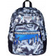 SEVEN ZAINO SCUOLA DUAL DETACH DOPPIO SCOMPARTO 1 STACCABILE ZAINO GRIGIO AZZURRO 30X44X24CM 32L TASCHE PC E BORRACCIA