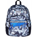 SEVEN ZAINO SCUOLA DUAL DETACH DOPPIO SCOMPARTO 1 STACCABILE ZAINO GRIGIO AZZURRO 30X44X24CM 32L TASCHE PC E BORRACCIA