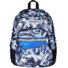 SEVEN ZAINO SCUOLA DUAL DETACH DOPPIO SCOMPARTO 1 STACCABILE ZAINO GRIGIO AZZURRO 30X44X24CM 32L TASCHE PC E BORRACCIA