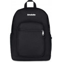 ZAINO SCUOLA INVICTA DOPPIO SCOMPARTO ZAINO NERO JELEK PLAIN BACKPACK 43X32X25CM TASCHE PER PC E BORRACCIA SEVEN ITALY