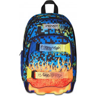 SEVEN ZAINO SCUOLA DUAL BLU DOPPIO SCOMPARTO TASCA PER PC PER BORRACCIA ZAINO 30X43,5X24CM CAPACITÀ 31L