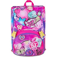 SEVEN SJ GANG STYLE JAM GANG ZAINO SCUOLA ESTENSIBILE BIG FUCSIA CON DIVISORIO INTERNO TASCA CON PATCH RIPOSIZIONABILI