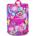 SEVEN SJ GANG STYLE JAM GANG ZAINO SCUOLA ESTENSIBILE BIG FUCSIA CON DIVISORIO INTERNO TASCA CON PATCH RIPOSIZIONABILI