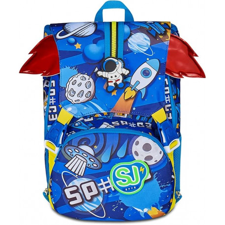 SEVEN SJ GANG FLYROCKET BOY GANG ZAINO SCUOLA ESTENSIBILE BIG CON DIVISORIO INTERNO PATTINA CON PATCH RIPOSIZIONABILI