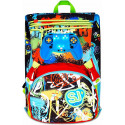 SJ GANG STYLE JAM GANG ZAINO SCUOLA ESTENSIBILE BIG BLU ZAINO C/DIVISORIO TASCA SUPERIORE CON LED JOYSTICK SEVEN JUNIOR
