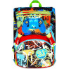 SJ GANG STYLE JAM GANG ZAINO SCUOLA ESTENSIBILE BIG BLU ZAINO C/DIVISORIO TASCA SUPERIORE CON LED JOYSTICK SEVEN JUNIOR