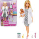 BARBIE PLAYSET PEDIATRA CON BAMBOLA BARBIE BIONDA E NEONATA STETOSCOPIO TERMOMETRO OSCILLOSCOPIO CARTELLA CLINICA+ACCESS