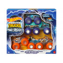 HOT WHEELS MONSTER TRUCKS MULTIPACK CAMION SET CON TIGER SHARK E MEGA-WREX IN SCALA 1:64 E GRANDI TIR E TRASPORTATORE
