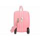 TROLLEY CAVALCABILE 4 RUOTE ABS MINNIE FIND YOUR JOY 48X20X33CM VALIGIA ROSA DA CABINA C/TRACOLLA 2 CHIUSURE A COMBINAZI