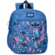 ZAINO ASILO E TEMPO LIBERO STITCH DISNEY HAPPY 23X25X10CM PER SCUOLA E DA VIAGGIO CON TASCA FRONTALE