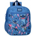 ZAINO ASILO E TEMPO LIBERO STITCH DISNEY HAPPY 23X25X10CM PER SCUOLA E DA VIAGGIO CON TASCA FRONTALE