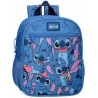 ZAINO ASILO E TEMPO LIBERO STITCH DISNEY HAPPY 23X25X10CM PER SCUOLA E DA VIAGGIO CON TASCA FRONTALE