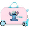 TROLLEY CAVALCABILE 4 RUOTE ABS DISNEY STITCH IN THE WOR 31X45X20CM VALIGIA DA CABINA RIGIDA LEGGERA CON TRACOLLA