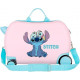 TROLLEY CAVALCABILE 4 RUOTE ABS DISNEY STITCH IN THE WOR 31X45X20CM VALIGIA DA CABINA RIGIDA LEGGERA CON TRACOLLA