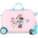 TROLLEY DA VIAGGIO CAVALCABILE 4 RUOTE ABS DISNEY MINNIE IMAGINE 31X45X20CM VALIGIA DA CABINA RIGIDA LEGGERA C/TRACOLLA