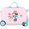 TROLLEY DA VIAGGIO CAVALCABILE 4 RUOTE ABS DISNEY MINNIE IMAGINE 31X45X20CM VALIGIA DA CABINA RIGIDA LEGGERA C/TRACOLLA