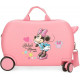 TROLLEY DA VIAGGIO CAVALCABILE 4RUOTE ABS DISNEY MINNIE IMAGIN ROSA 31X45X20CM VALIGIA DA CABINA RIGIDA LEGGERA+TRACOLLA