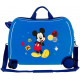 TROLLEY CAVALCABILE ABS 4 RUOTE MICKEY ENJOY THE DAY OH BOY DISNEY 50X38X20CM CON TRACOLLA VALIGIA AZZURRA DA CABINA