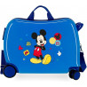 TROLLEY CAVALCABILE ABS 4 RUOTE MICKEY ENJOY THE DAY OH BOY DISNEY 50X38X20CM CON TRACOLLA VALIGIA AZZURRA DA CABINA