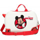 TROLLEY CAVALCABILE4 RUOTE ABS MICKEY RED WITHE DISNEY ORIGINAL 31X45X20CM VALIGIA TOPOLINO BAGAGLIO DA CABINA