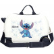 TROLLEY CAVALCABILE 4 RUOTE ABS DISNEY STITCH HAPPY BIANCO 31X45X20CM VALIGIA DA CABINA RIGIDA LEGGERA CON TRACOLLA