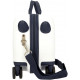 TROLLEY CAVALCABILE 4 RUOTE ABS DISNEY STITCH HAPPY BIANCO 31X45X20CM VALIGIA DA CABINA RIGIDA LEGGERA CON TRACOLLA