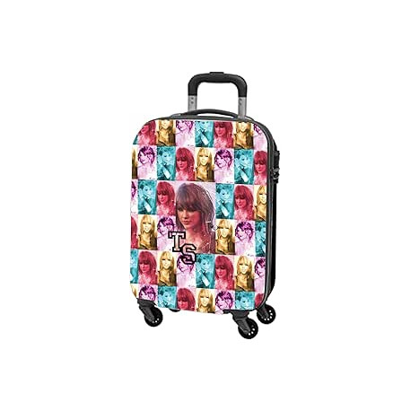TAYLOR SWIFT CELEBRITY ICONS TROLLEY DA VIAGGIO ABS 4 DOPPIE RUOTE 55X35X20CM VALIGIA BAGAGLIO DA CABINA CHIUSURE A COMB