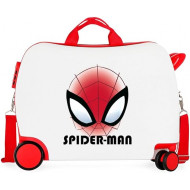 TROLLEY DA VIAGGIO CAVALCABILE 4 RUOTE ABS MARVEL SPIDERMAN AUTHENTIC 31X45X20CM VALIGIA DA CABINA LEGGERA CON TRACOLLA