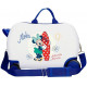 TROLLEY CAVALCABILE 4RUOTE ABS DISNEY MINNIE ALOHA 31X45X20CM VALIGIA BIANCA DA CABINA RIGIDA LEGGERA CON TRACOLLA
