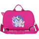 TROLLEY CAVALCABILE 4 RUOTE ABS DISNEY STITCH IN THE MOON FUCSIA31X45X20CM VALIGIA DA CABINA RIGIDA LEGGERA CON TRACOLLA